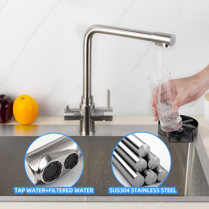 SUS304  Purifier Faucet And Hot &Cold Kitchen Sink Faucet